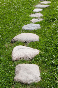 Granite stone pathway